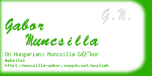 gabor muncsilla business card